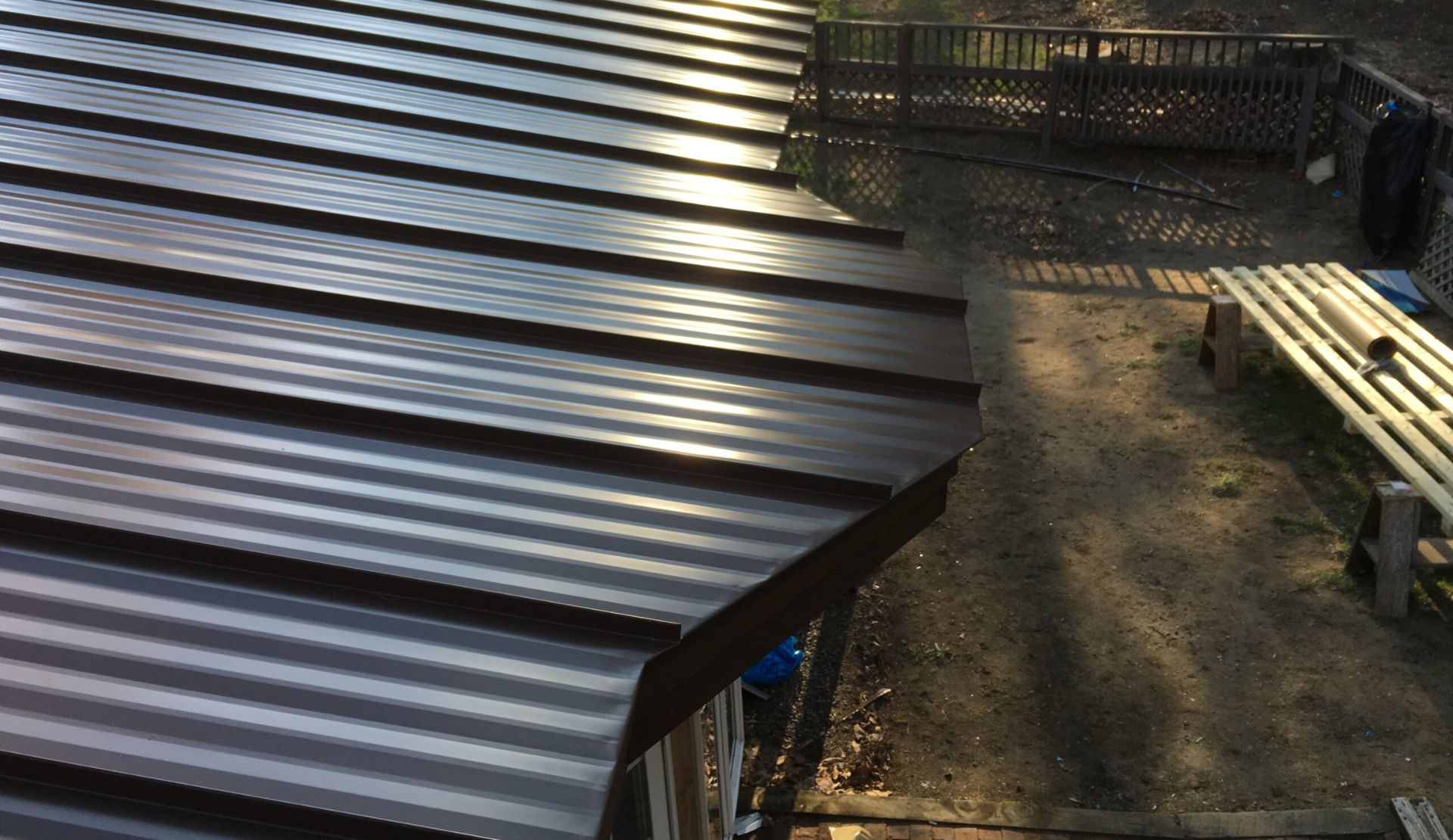 Aluminum shingle or shake.